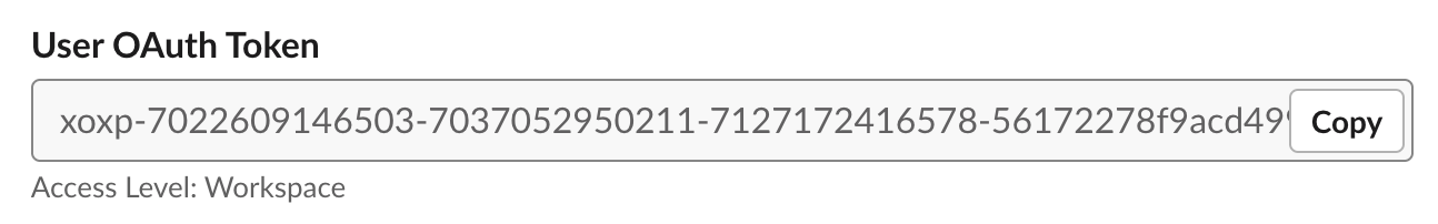 User identity bot token