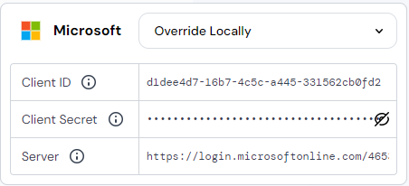 Microsoft OAuth2 client setup in Studio