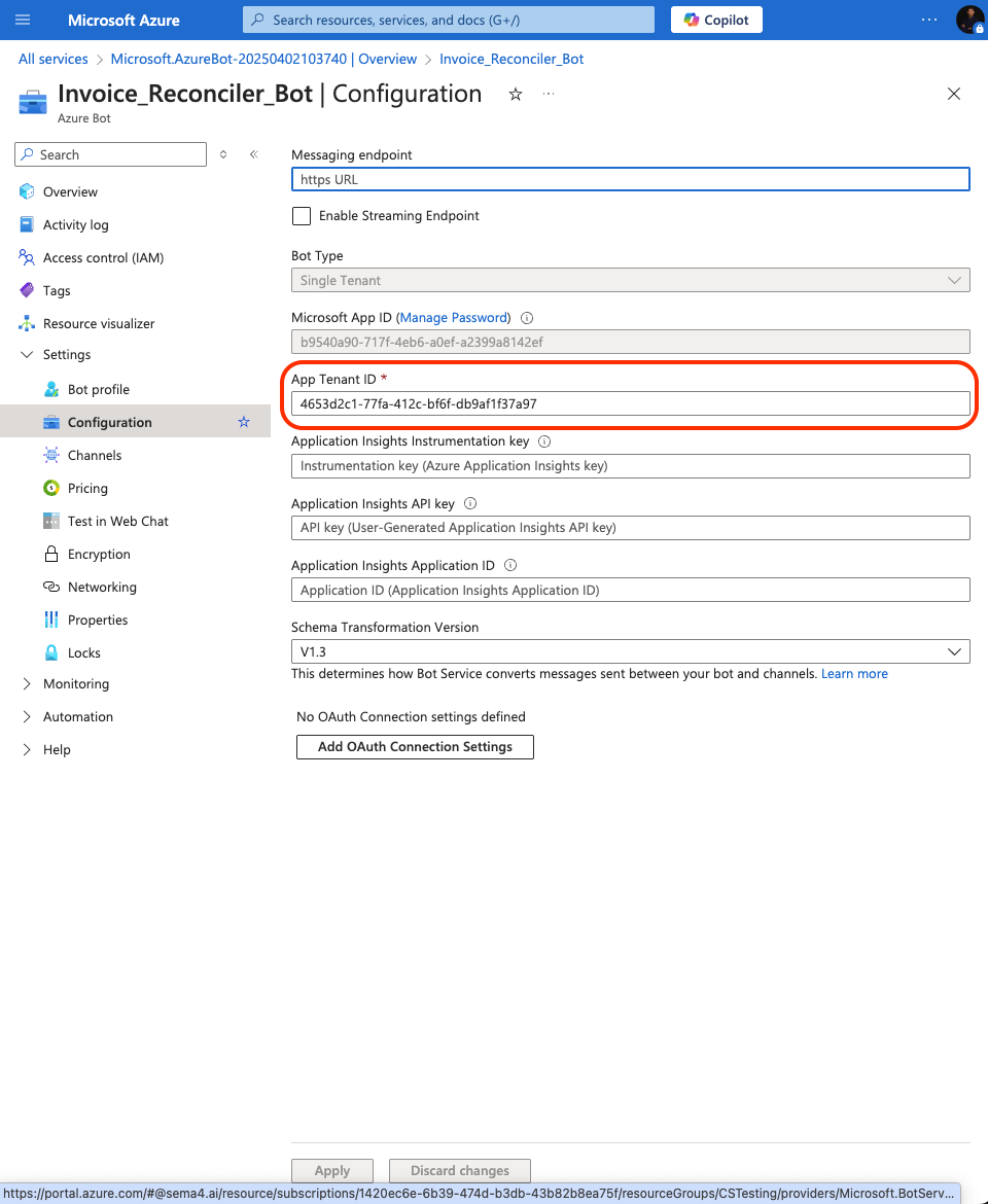 App tenant ID