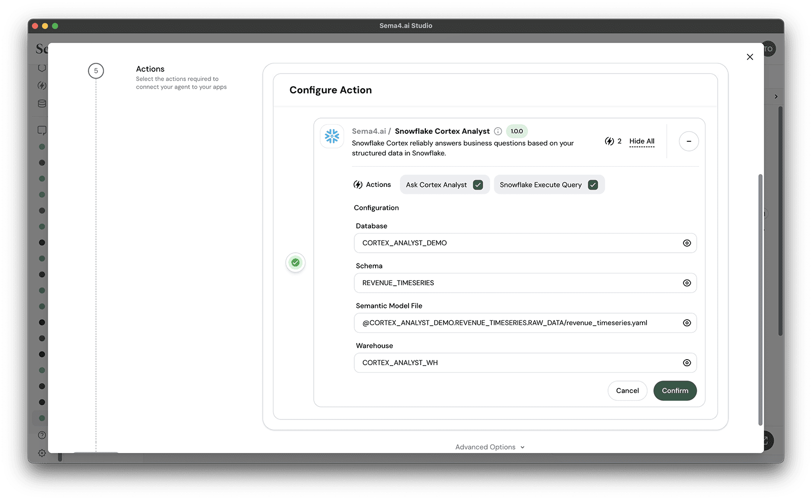 Confirm configuration