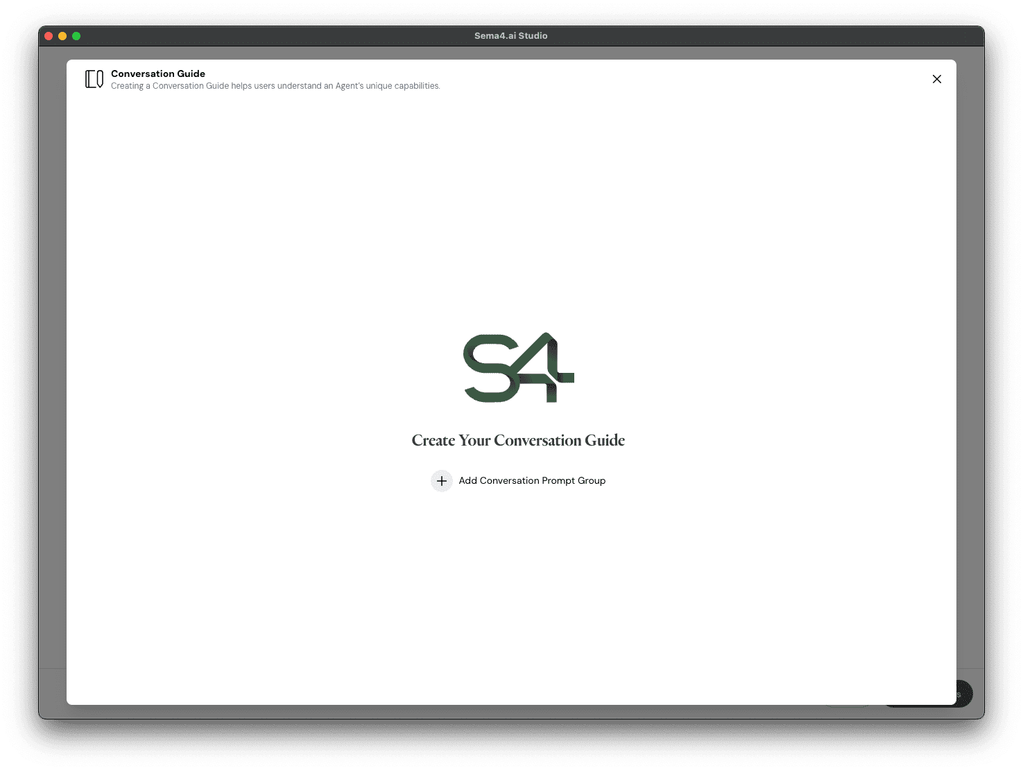 Add Conversation Prompt Group