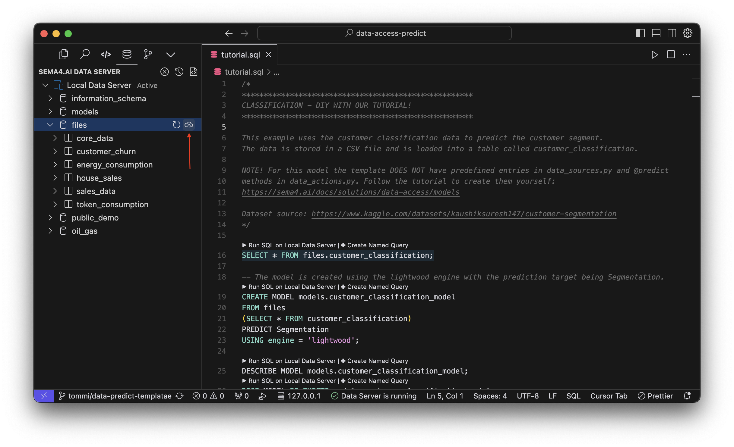 Add a new file as a data source