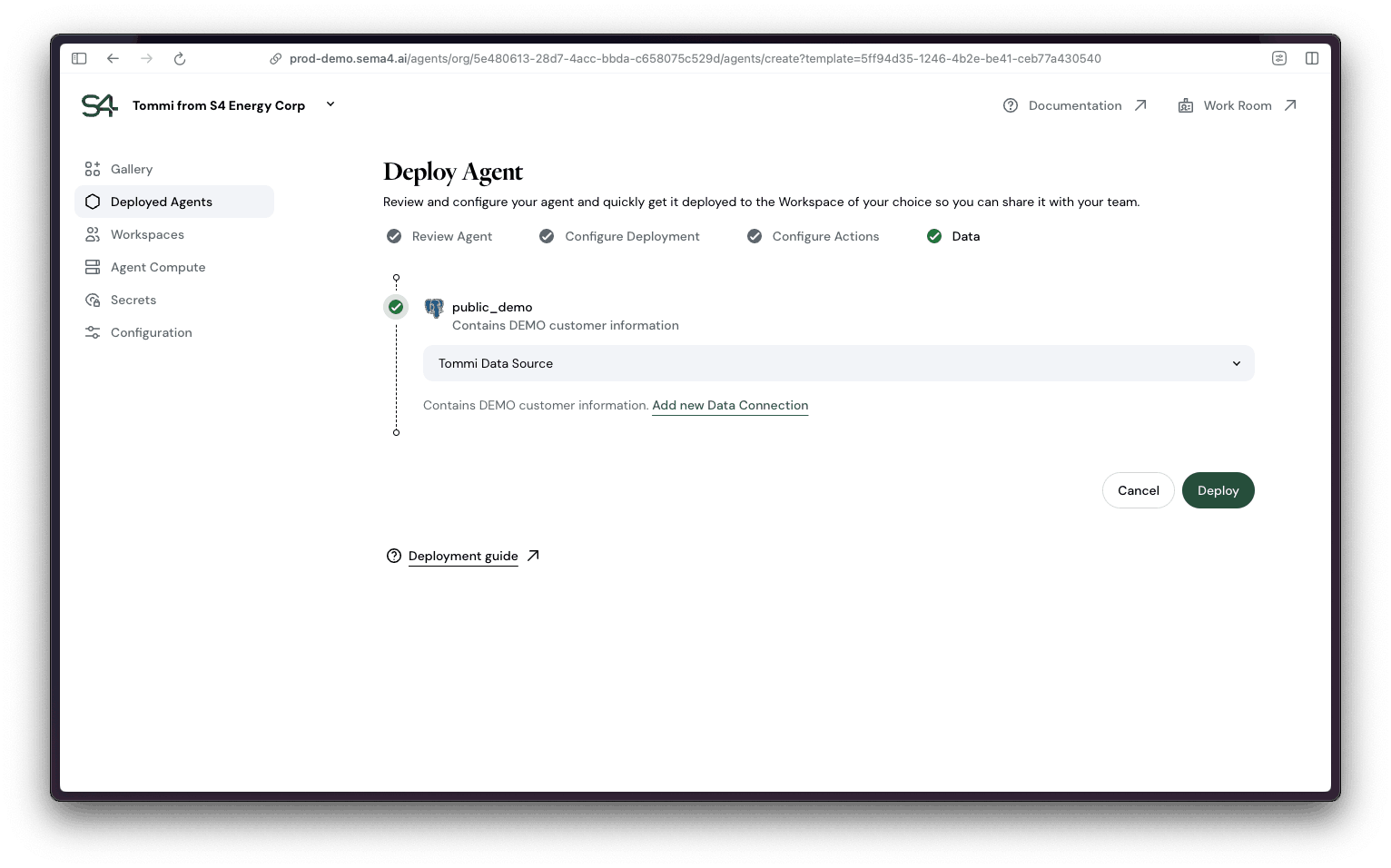 Configure data sources