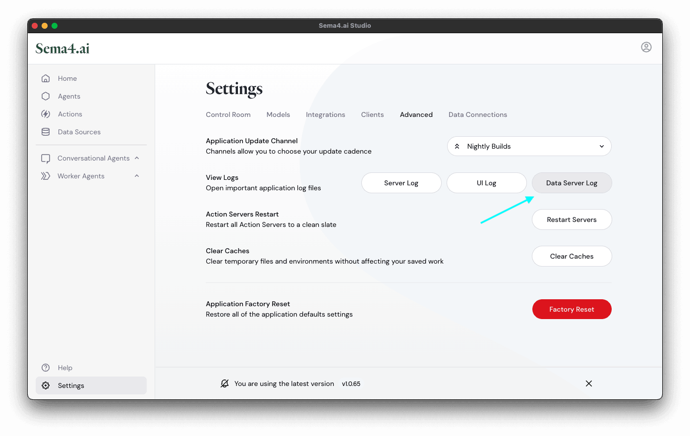 View Data Server logs