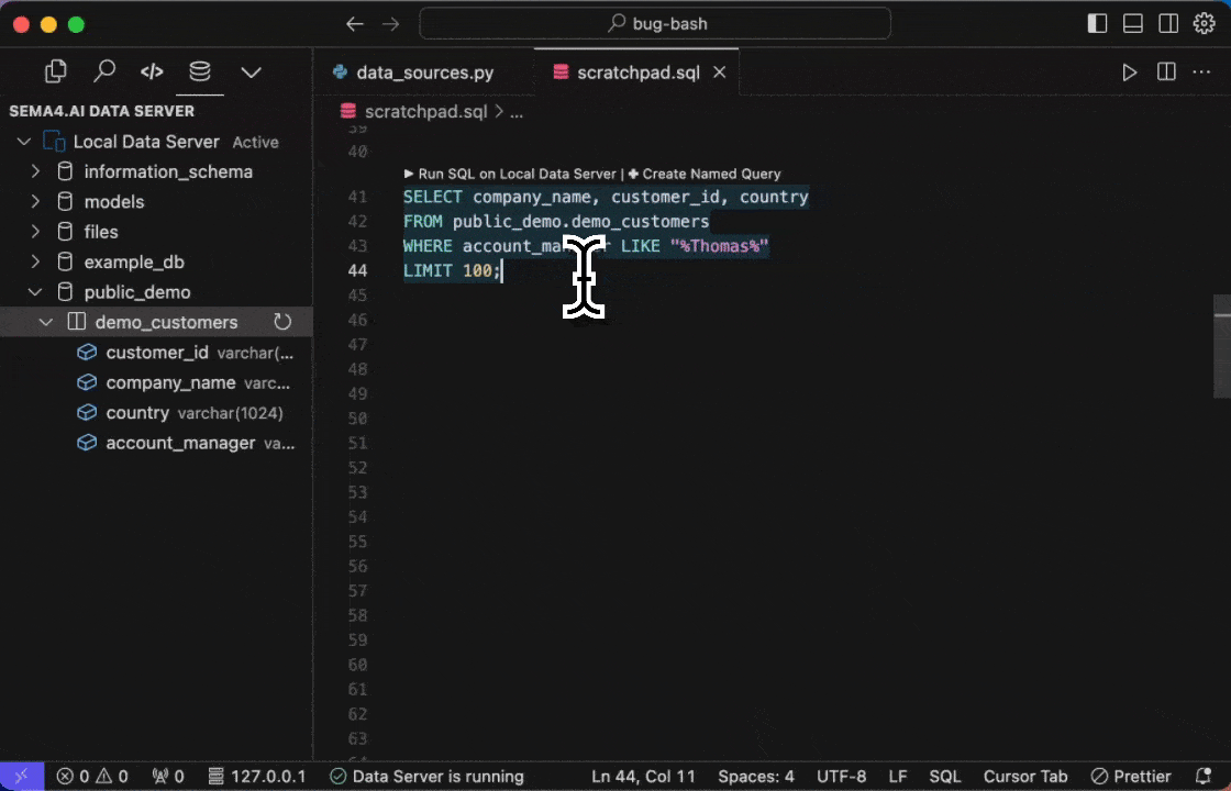 Create a named query