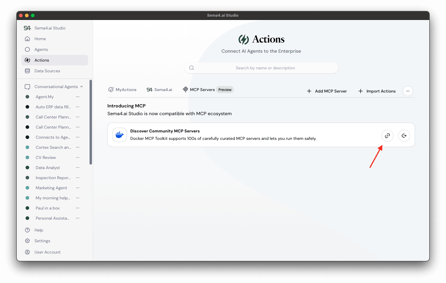Link Docker MCP Gateway to Studio