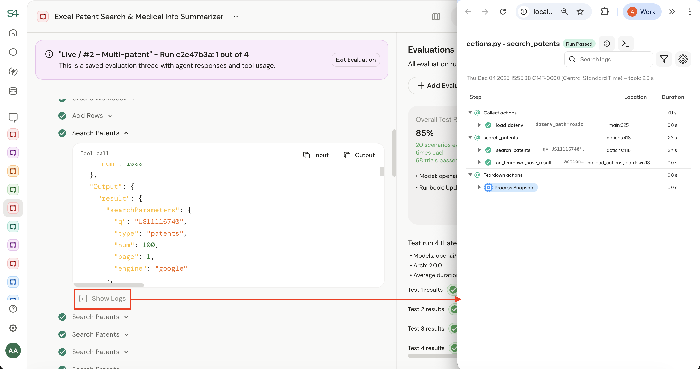 Evaluations homepage