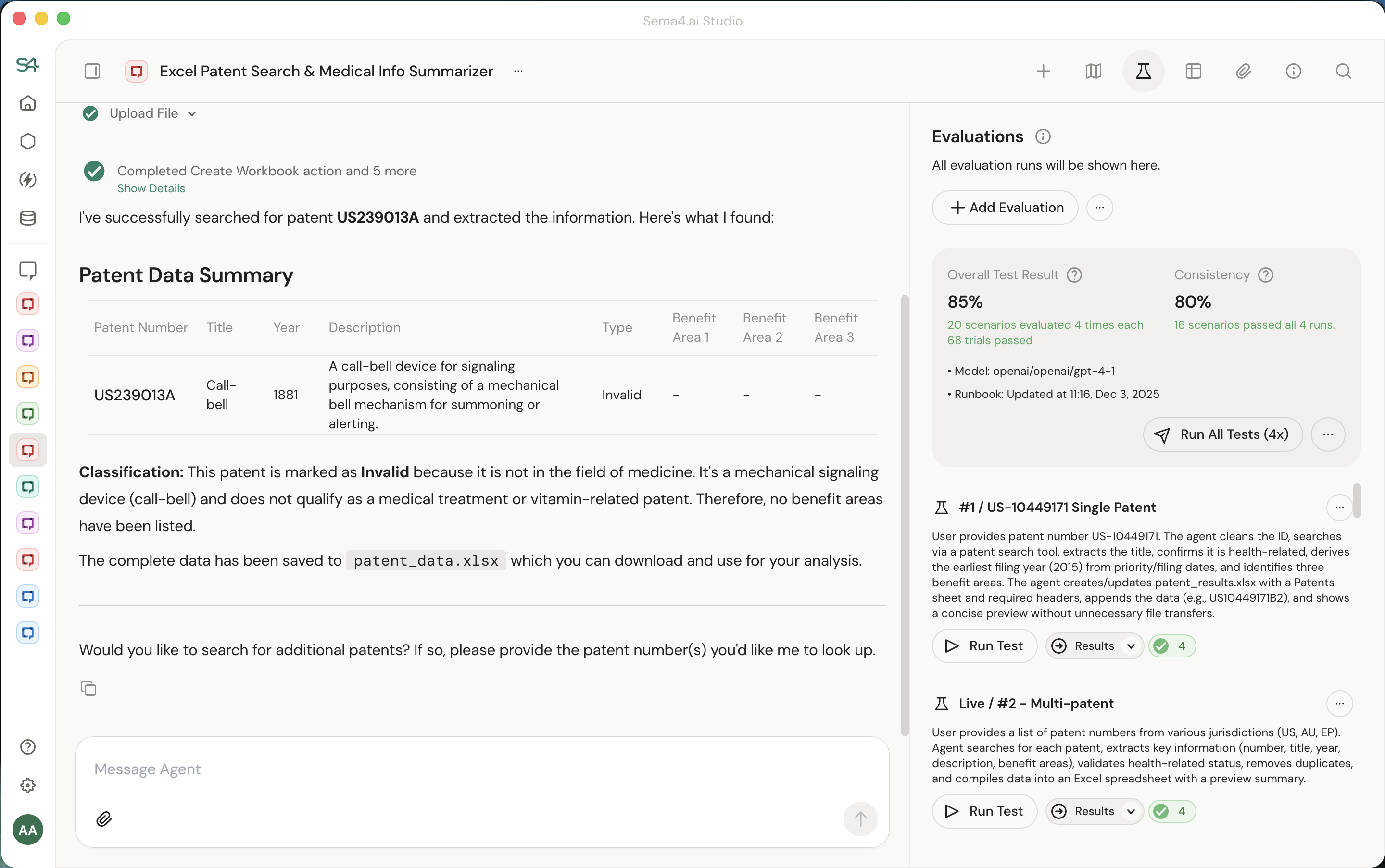 Evaluations homepage