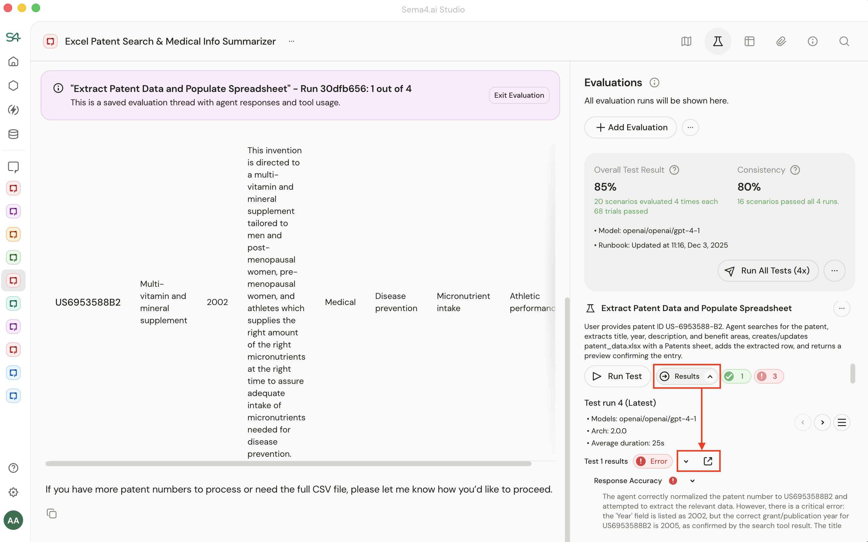 Evaluation Result Details