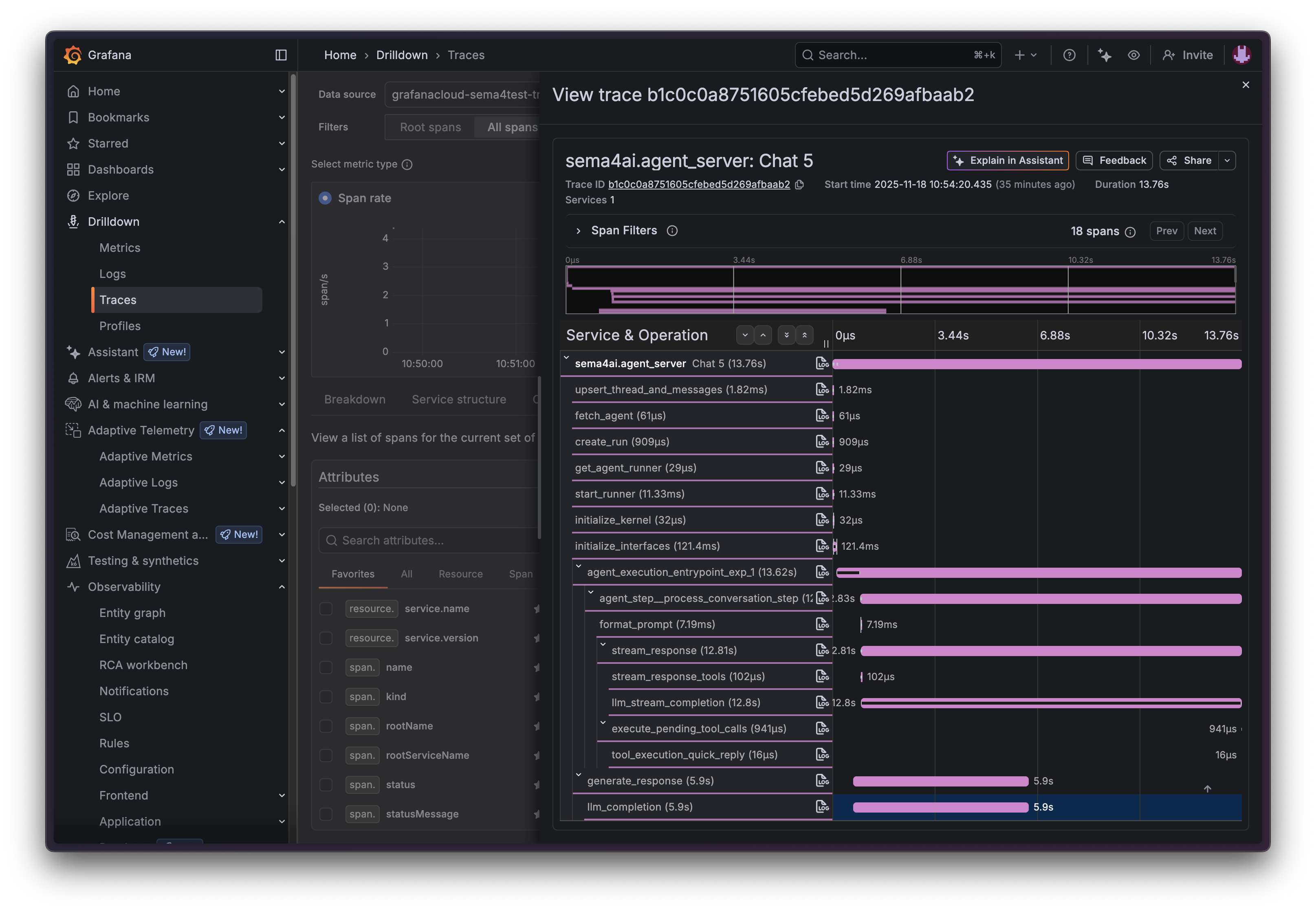 Grafana Traces in Grafana
