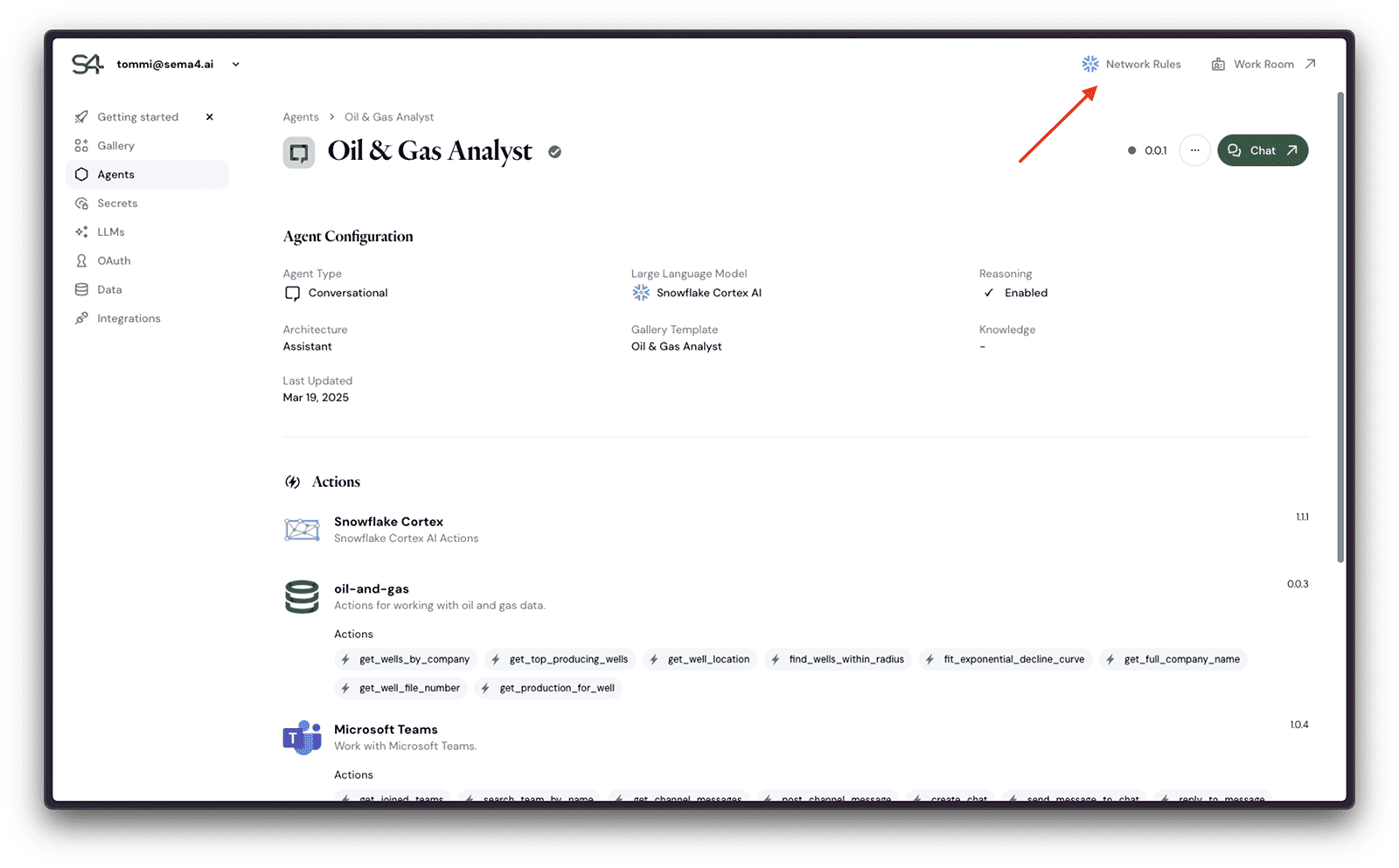 Network rules in the Control Room