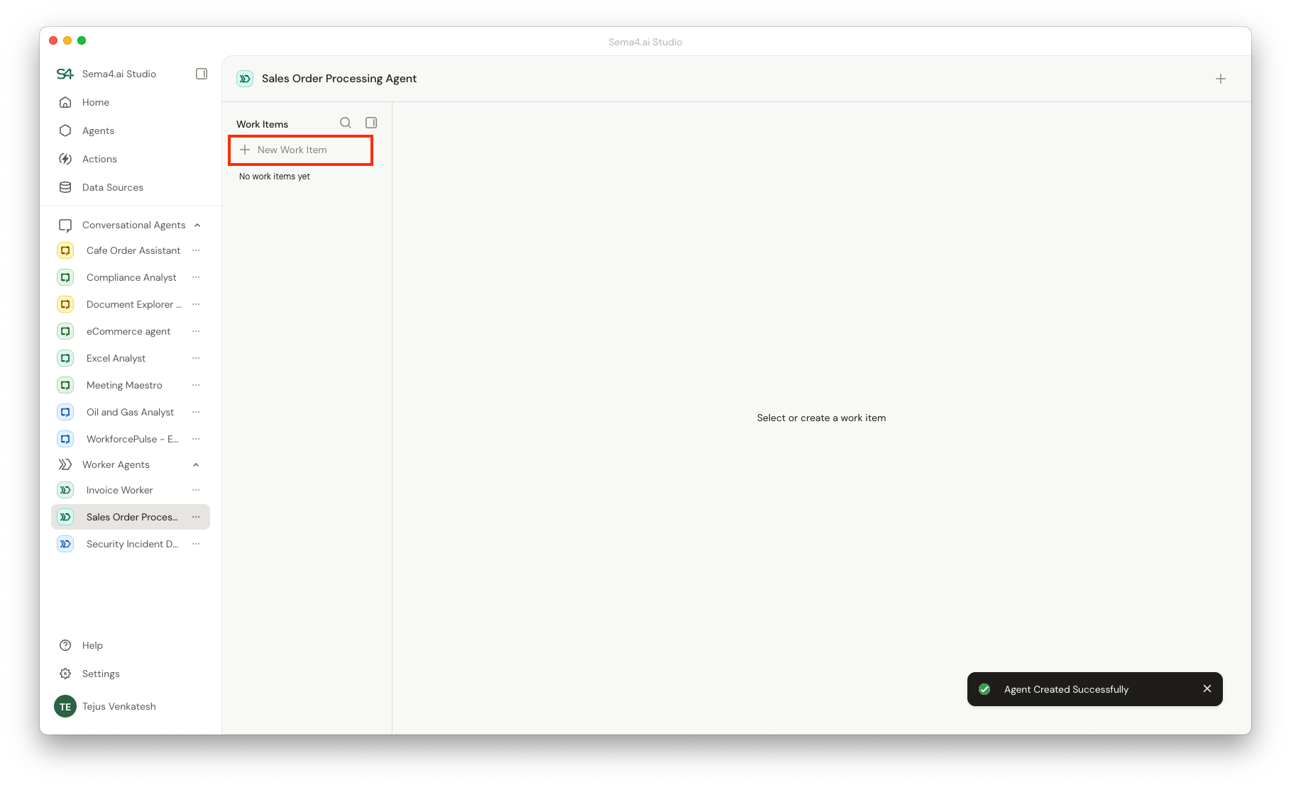 Create new worker agent