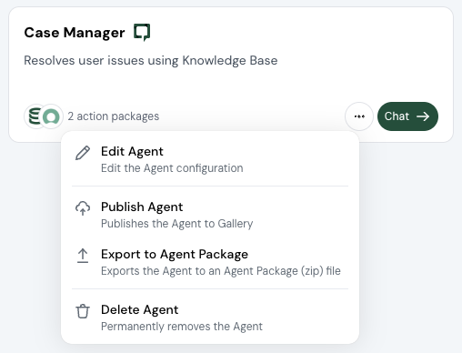 Publishing an agent from Sema4.ai Studio