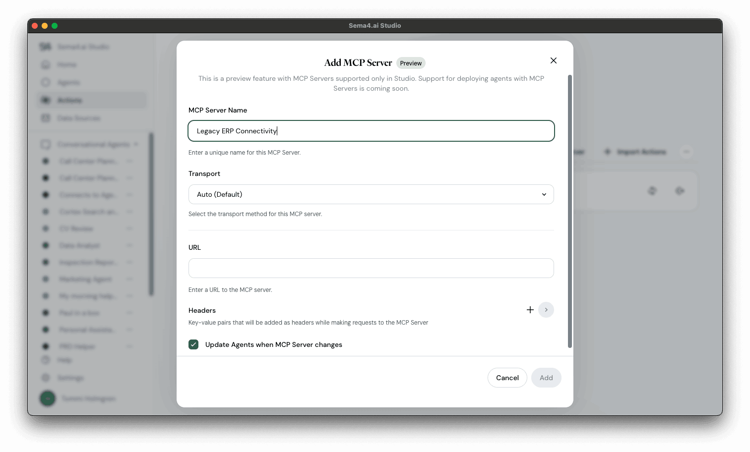 Give a name to your MCP server