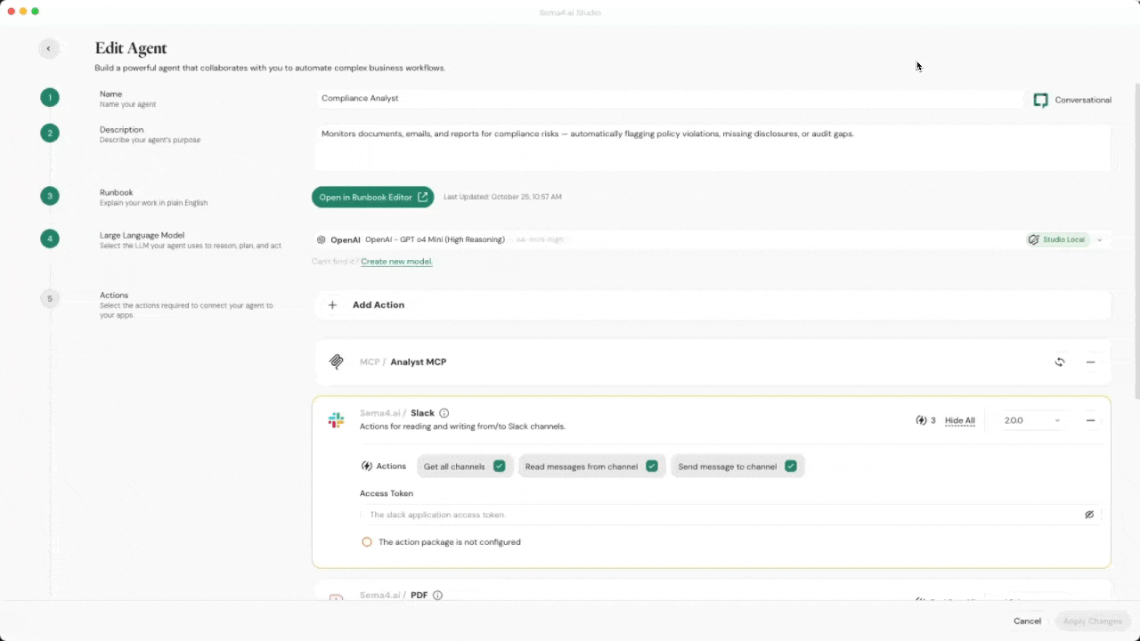 Autogenerate Agent Details with Sai