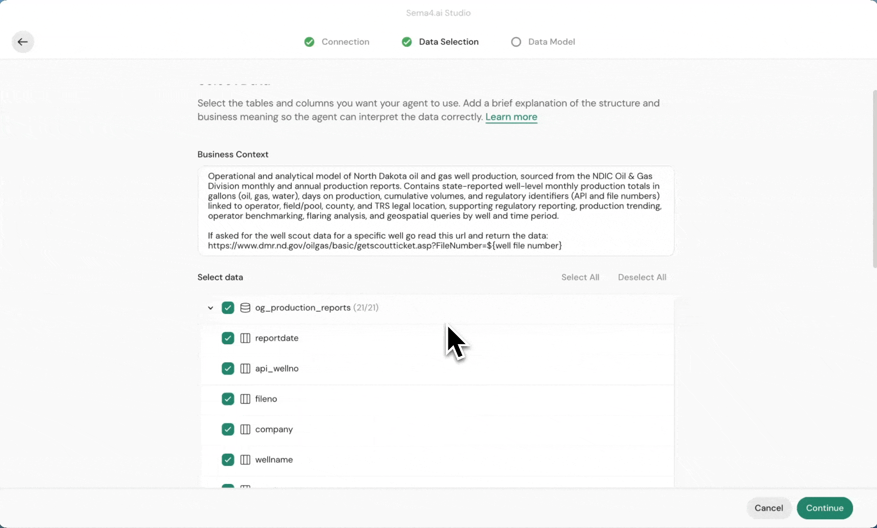 Semantic Data Model generation