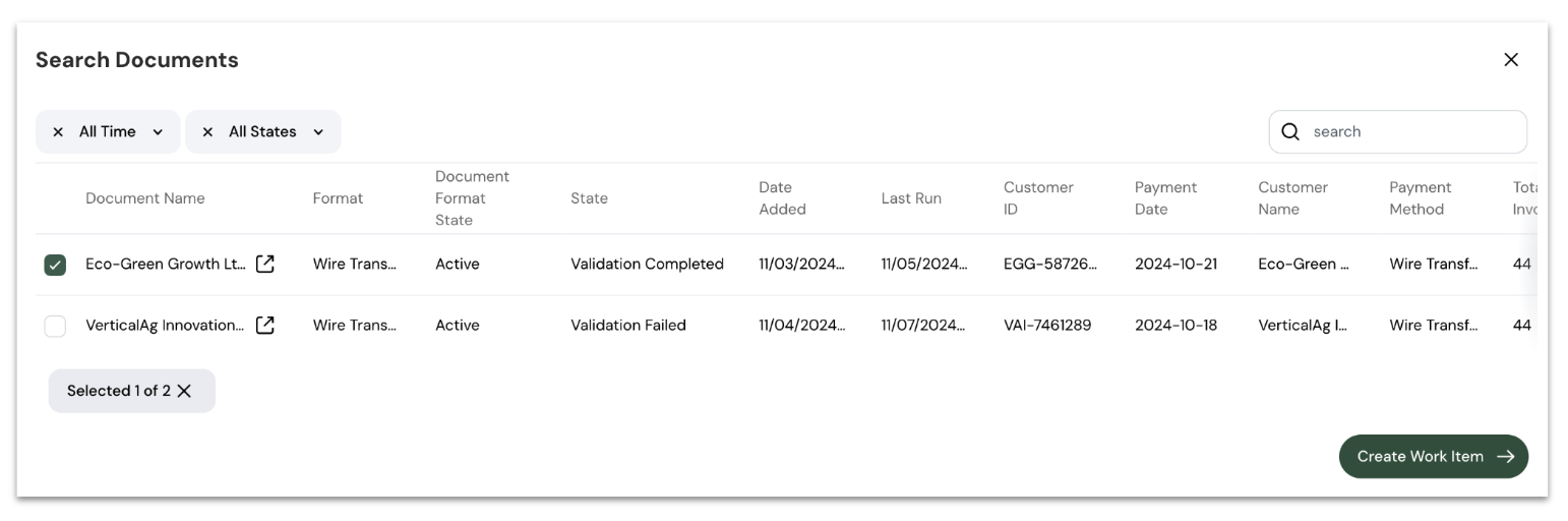 Create Validation Work Item
