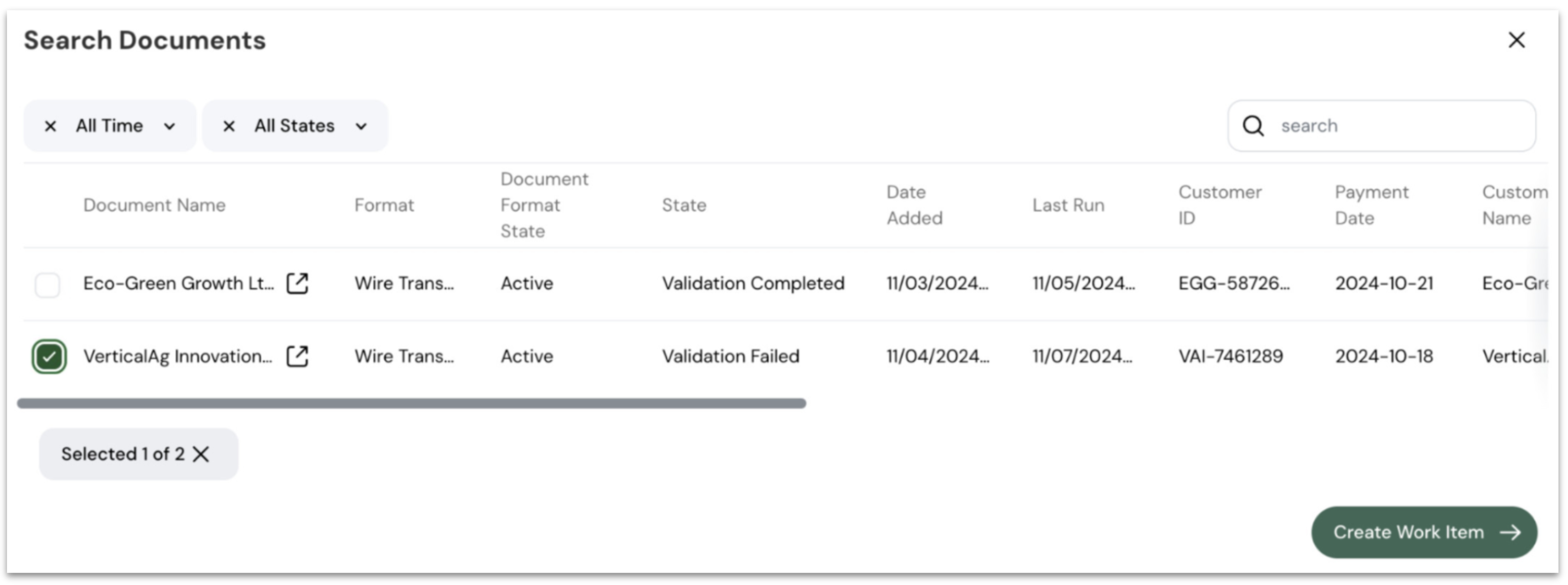 Create Discrepancy Work Item