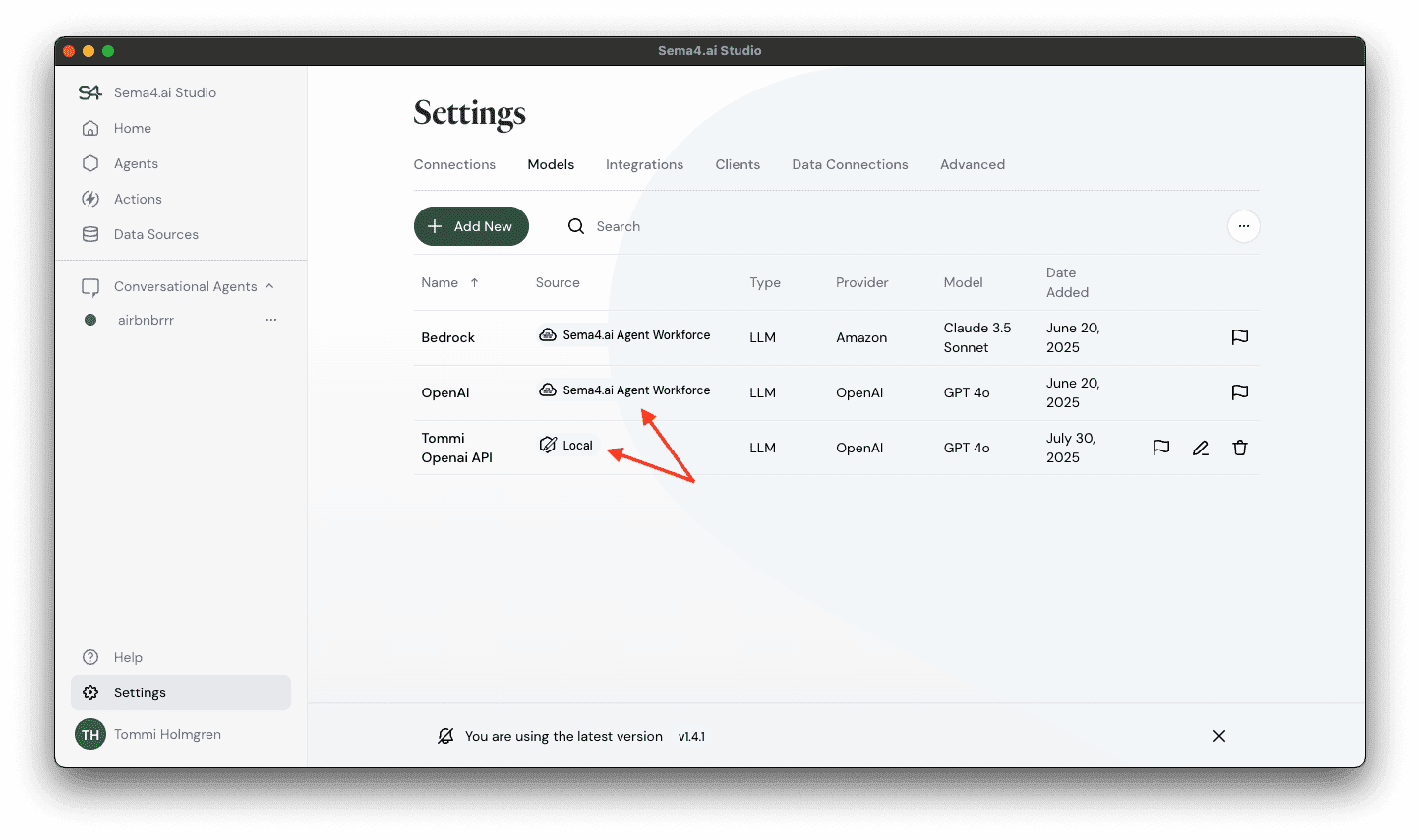 Shared LLM configurations