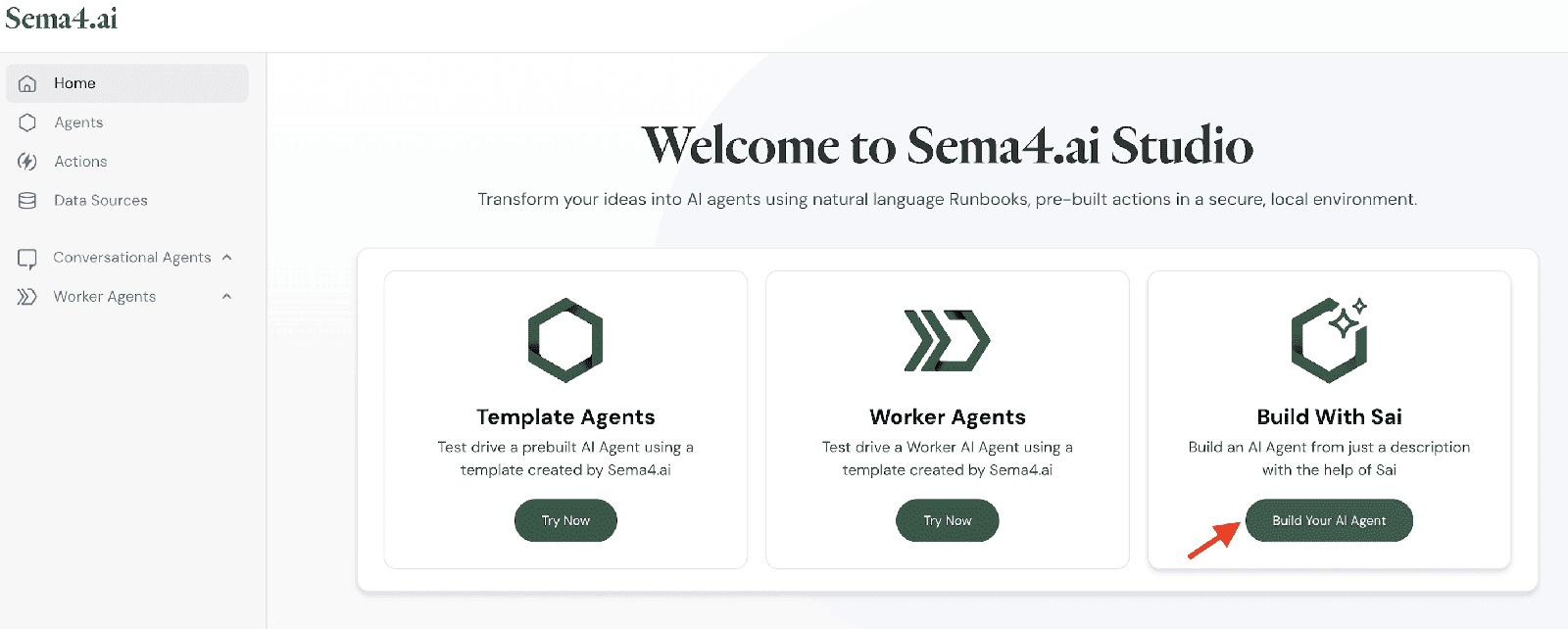 Sema4.ai Build with Sai