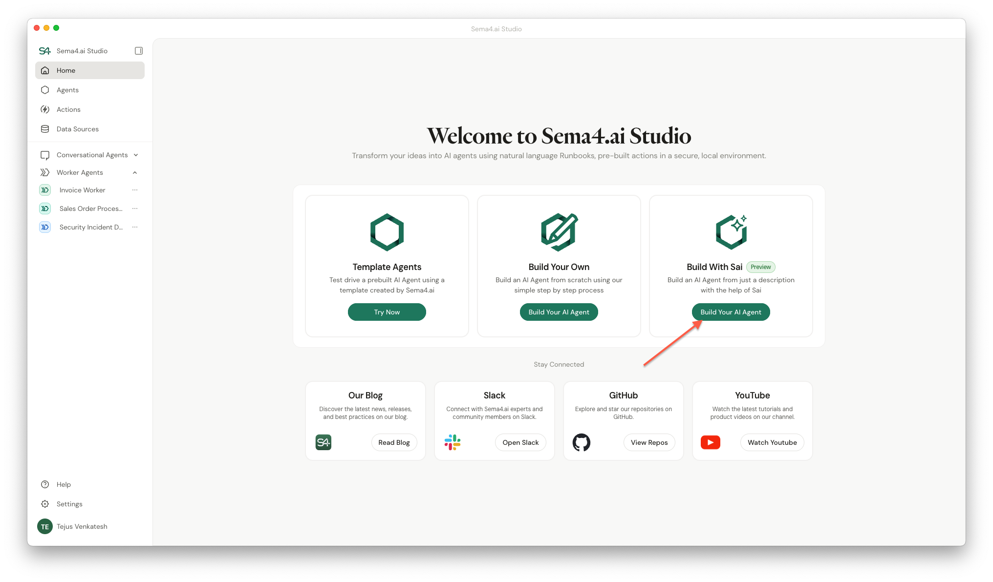 Sema4.ai Build with Sai