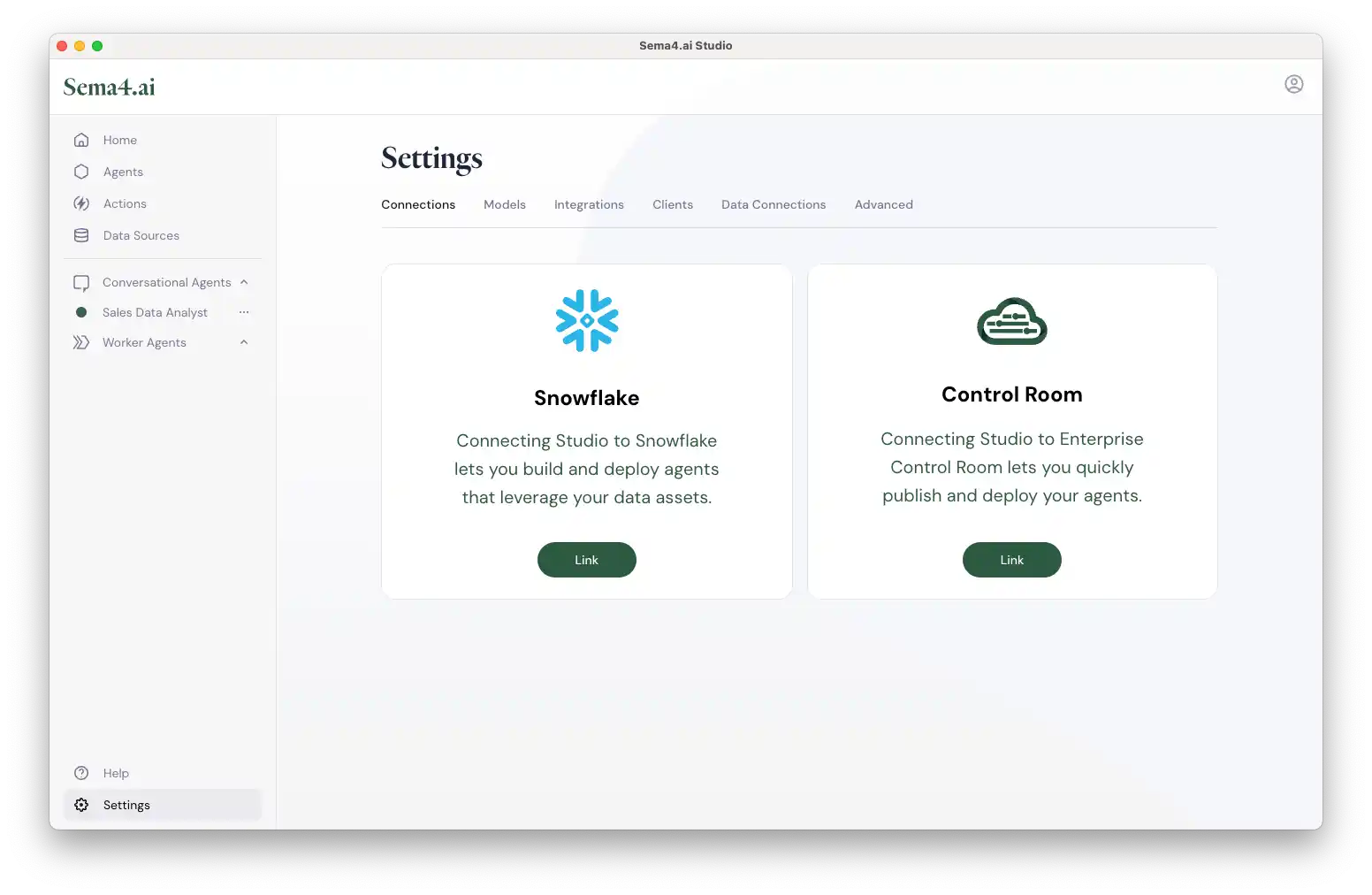 Connect Studio with Control Room