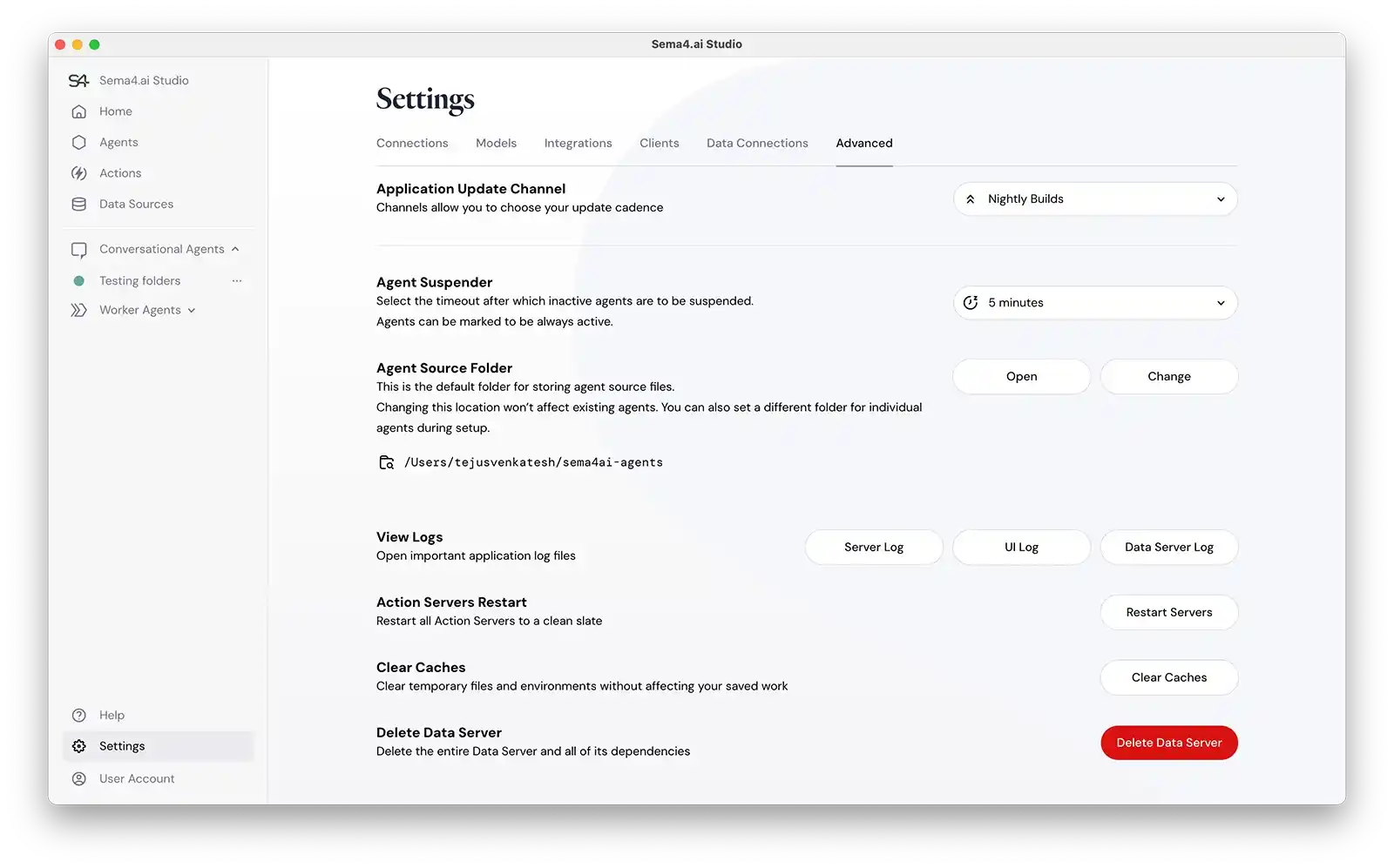 Default folder location