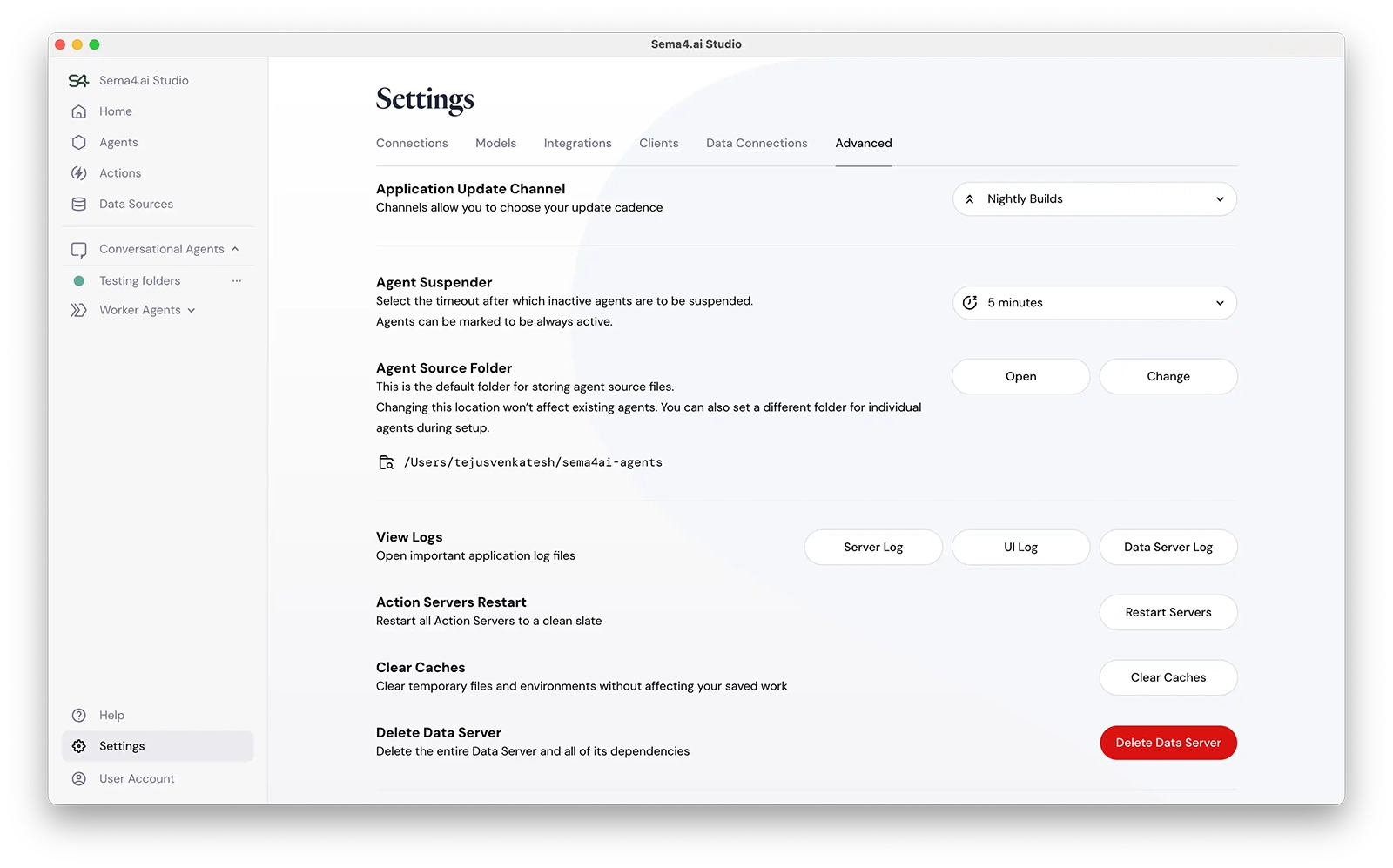 Default folder location