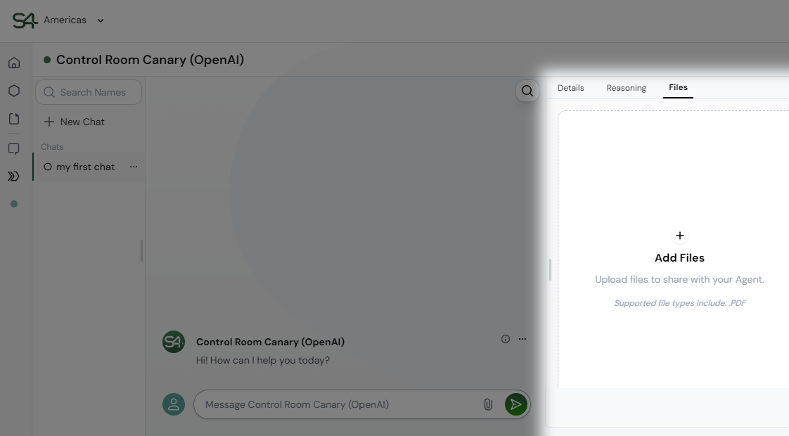 File sidebar in chat screen