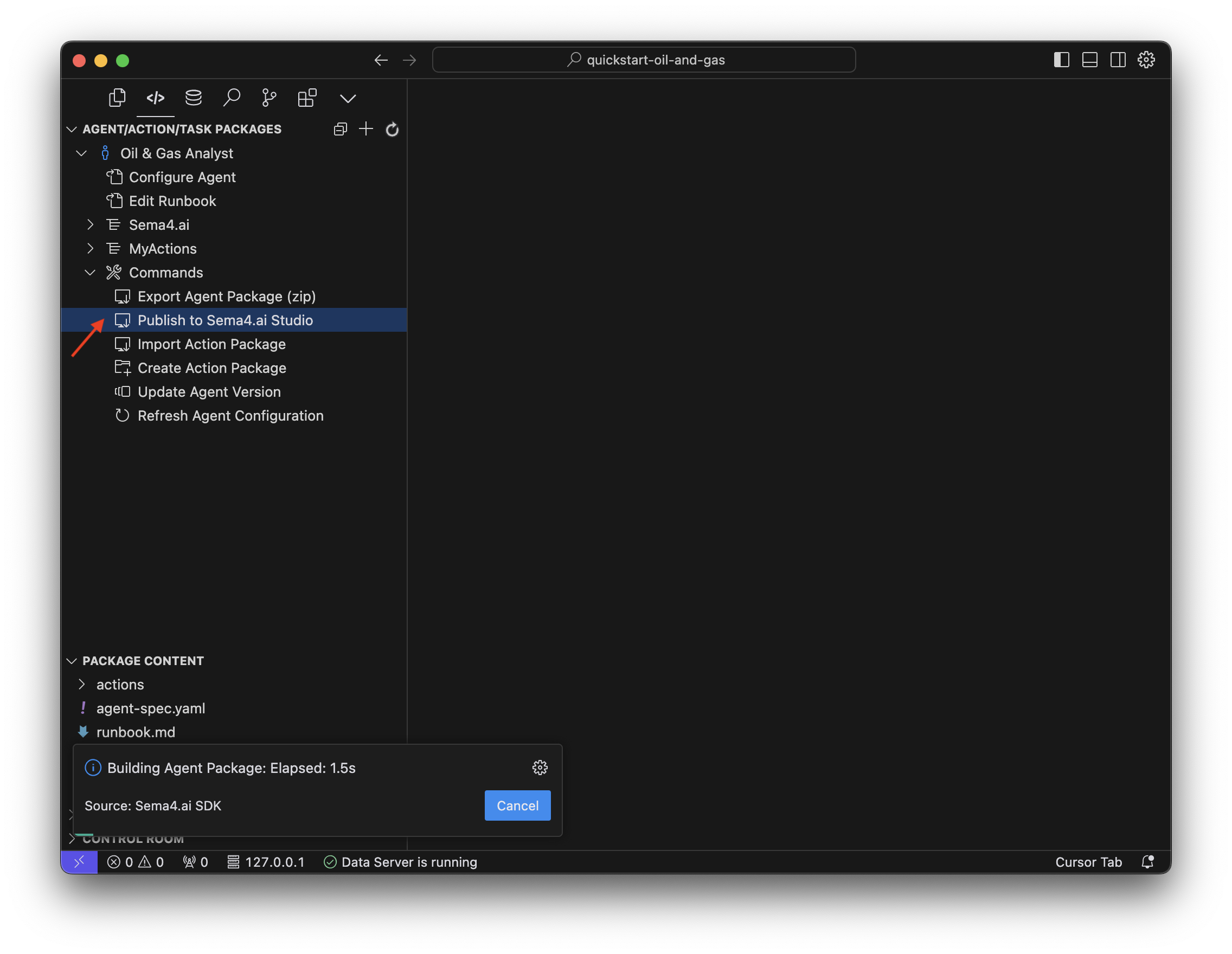 Publish agent