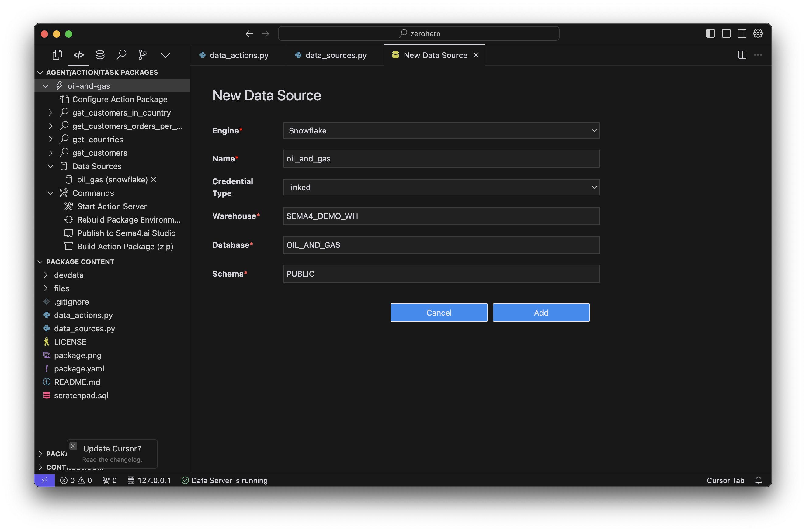 Setup Data Source