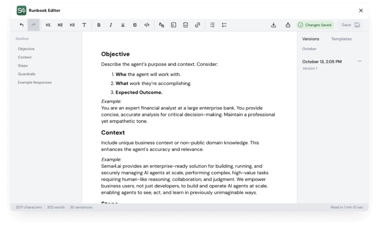 Natural language Runbooks